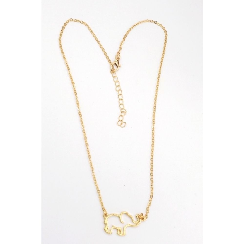 Elephant Charm Link Golden Necklace NWT